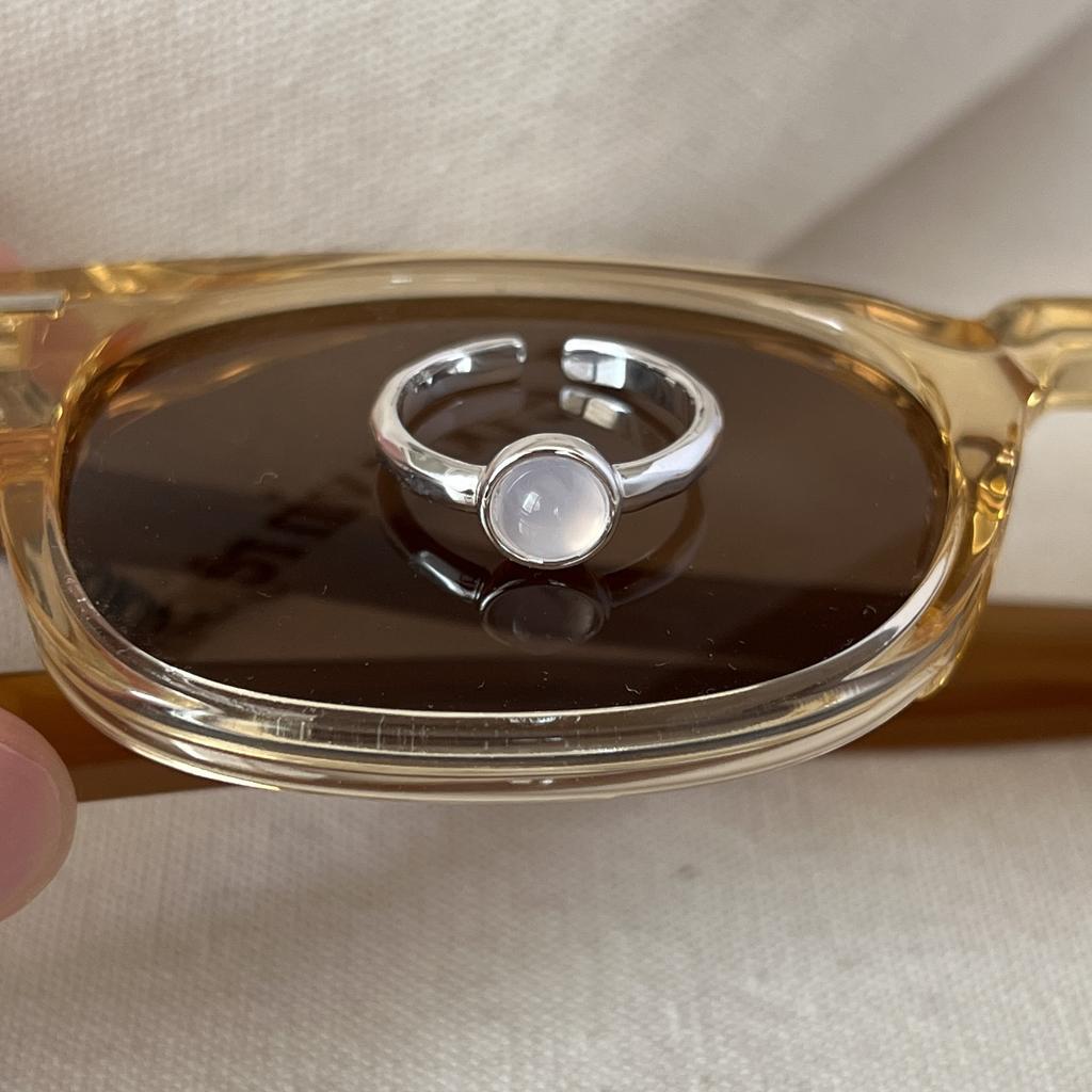 Mother-of-pearl Tiger Eye Ring Women's Foreign Style Cold Wind Niche Unique Vintage Girlfriend Gift Hand Jewelry Accessories