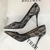 Shoes Mesh Hollow Lace Woman Pumps 2025 Spring Women Heels Sexy Party Shoes Thin Stiletto Heels Women Shoes 6 Colour