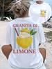 Granita Di Limone Grafik T-Shirt Unisex Italienischer Sommer Amalfiküste Print Tee Vintage Ästhetik Harajuku Kurzarm Top