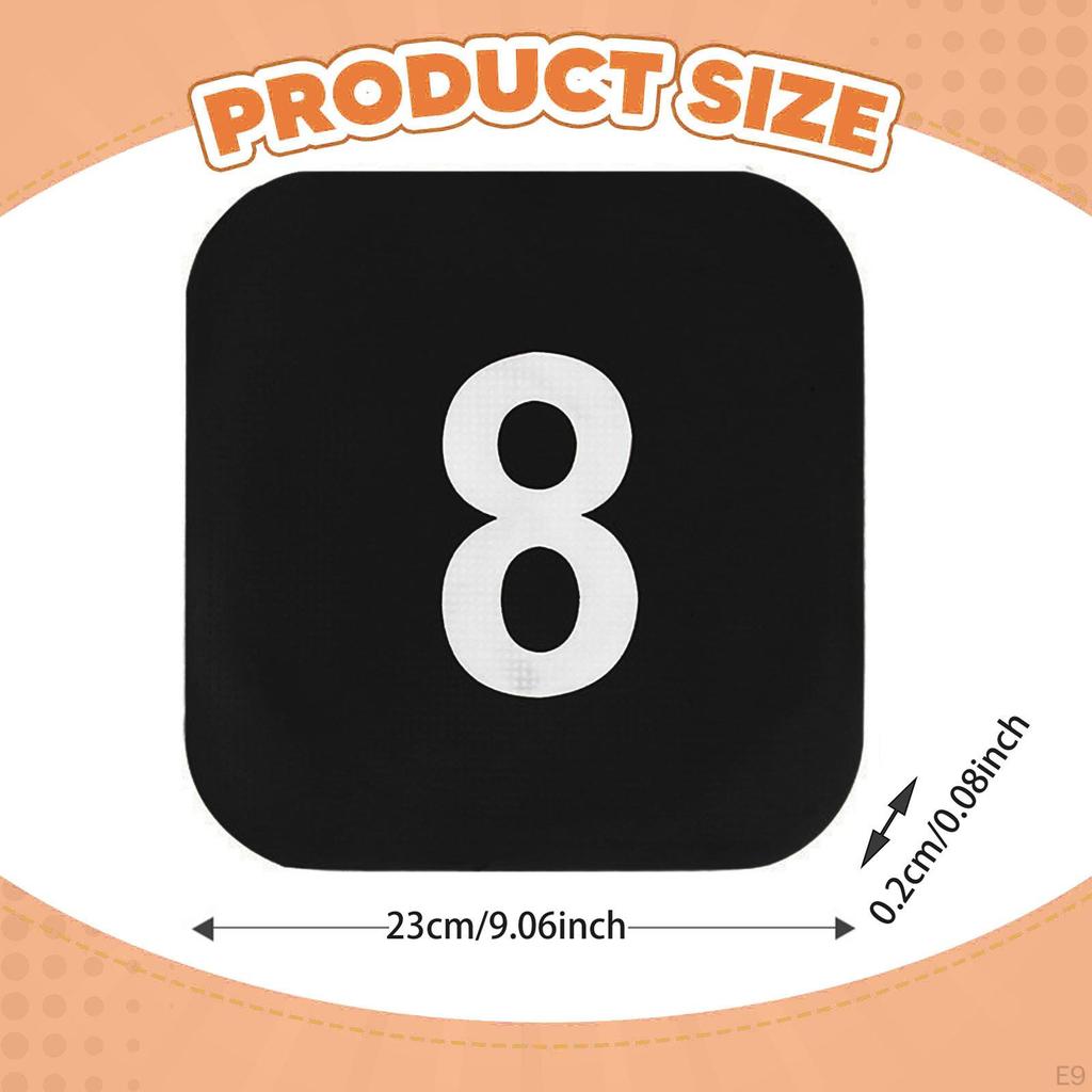 10 Pieces Flat Cones Markers Non Slip,Square,Floor Agility Dots,Floor Playmat for Soccer