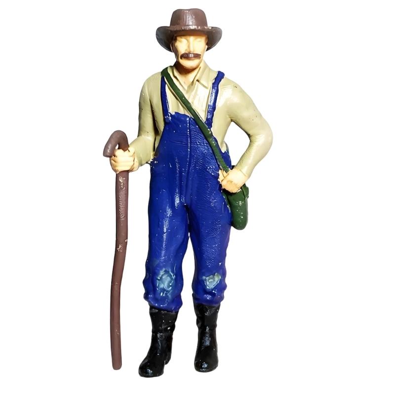 1:87 Scale Hand Painted Resin Collectible Figures Miniature Model Accessories Farm Animals Figure Model Dioramas Figure