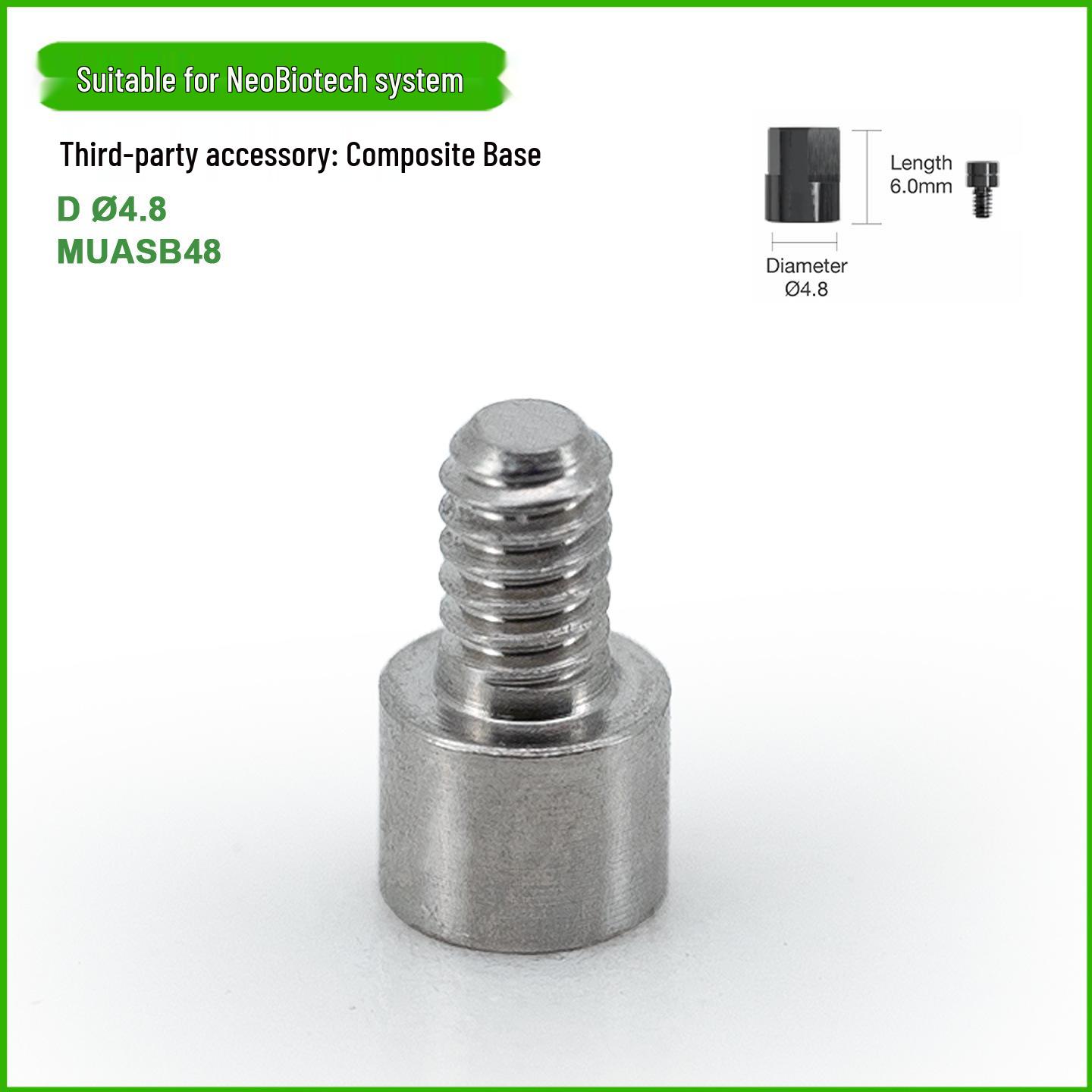 NeoWhite NEO Composite Bass Tibase Replacement: Protective Titanium Base Cap & Transfer Rod