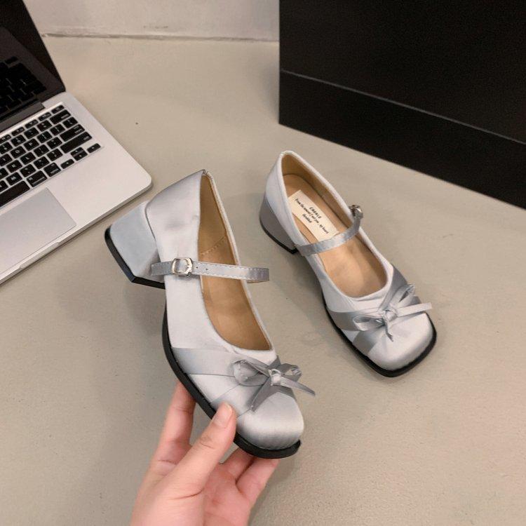 [Yushilai] Small French thick-heeled Mary Jane shoes for women's spring 2025 new sweet and versatile single shoes
