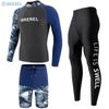 Mens Long Sleeve Rash Guard UV Protection Quick Dry Swimwear Snorkeling Surfing Diving Pool Spa