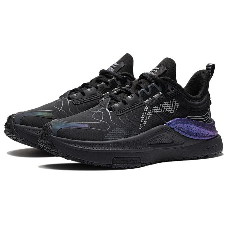 Li-Ning Starfire Premium Rebound Lightweight Sports Shock Absorption Non-Slip Wear-Resistant Low-Top Casual Shoes Women Casual Shoes Black AGLS004-3