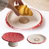Red Mushroom Ceramic Plate New Cutlery Bowl High-looking Western Plate Tea Desserts Tray Household Decorative Food Afternoo U7L5