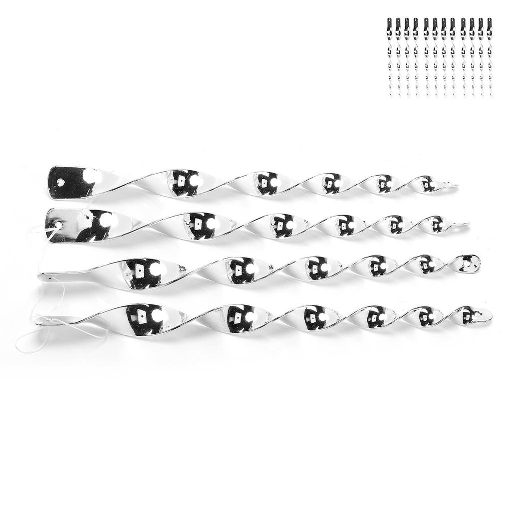 Reflective Bird Repellent Rod Hanging Rotating Bird Repeller for Garden Yard OrchardSilver 12 Pcs