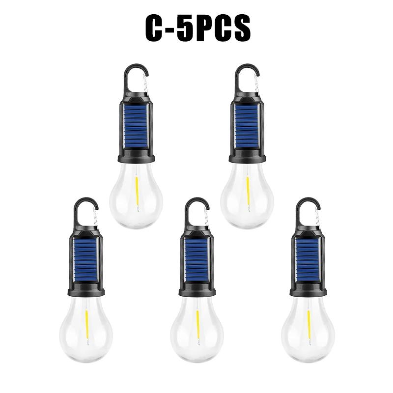 Outdoor Solar Camping Light Decorative Bulb Rechargeable Hookup Camping Vintage Tent Light Ambient Light Tungsten Light