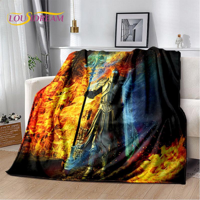 Koc 3D Diablo Gra Gamer Kreskówka Miękki Pluszowy, Koc Flanelowy Koc Narzuta na Salon Sypialnię Łóżko Sofa Piknik Okrycie Dzieci