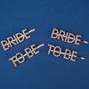 To Be Word Rhinestone Hairpins 2Pcs Silver Plated Elegant Hair Barrettes for Bridal Party Hair Accessories