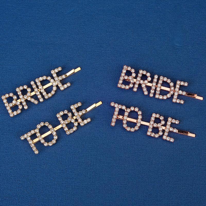 2Pcs Silver Rhinestone Word Hair Clips Barrettes Hairpins Small Hairgrips Headwear Hair Styling Accessories