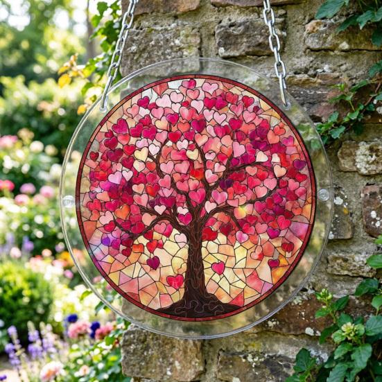 Acryl Sonnenfänger Puzzle Bunte Fensterdekoration mit Aufhängekette DIY Sonnenfänger Set für Erwachsene Haus Garten Dekoration