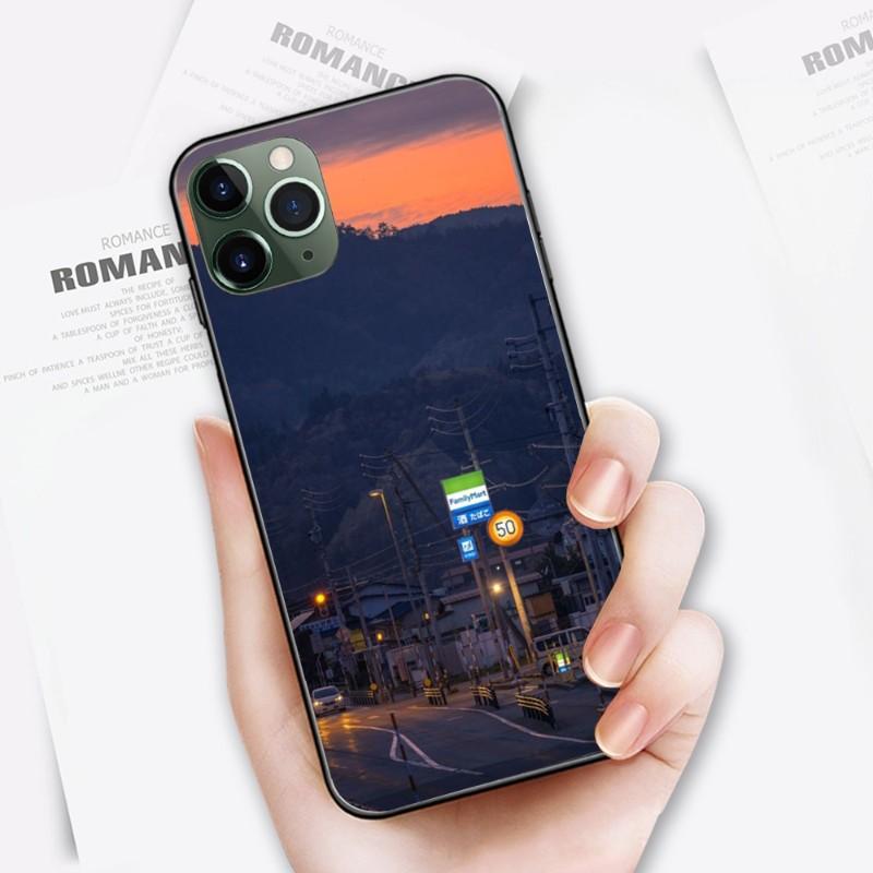 Liebliche Und Gemütliche Landschaft Handyhülle Für IPhone 14 13 12 11 XS X 8 7 6 Plus Mini Pro Max SE 2022 Weiche Schwarze Handyhülle