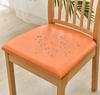 Chair Seat Covers PU Leather Square Chair Cushion Cover Waterproof Kitchen Removable Dining Room Upholstered Seat Slipcovers
