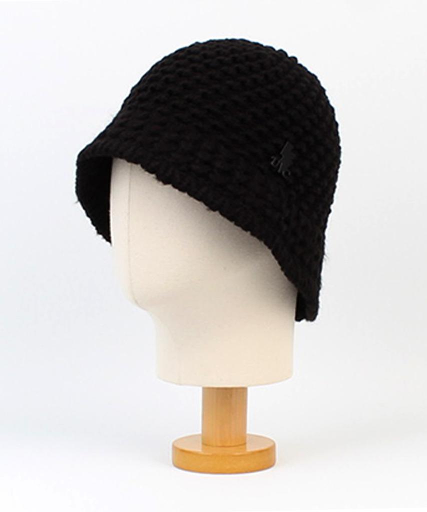 Onetone Black Knit Bucket Hat