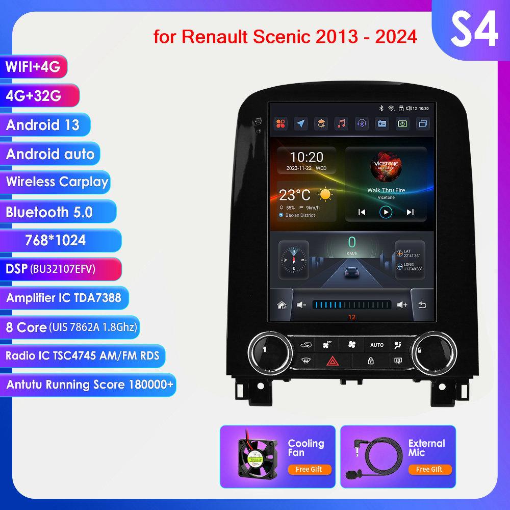 Hizpo 9,7 Tesla Stil Carplay 4G 2Din Android Autoradio für Renault Scenic 2013 - 2024 Multimedia Video Player GPS DSP Autoradio Intelligenter Bildschirm