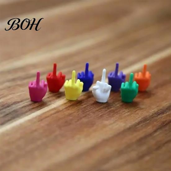 Funny Gag Gifts for Men Mini Middle Finger Figurine, Tiny Hand Desk Decor, Gift Adults, Humorous Friends Colorful Novelty Prank Toy Office Desk, Small