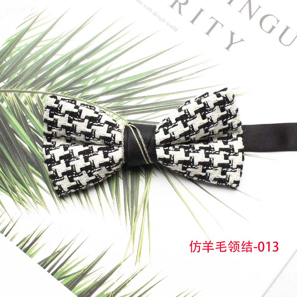 Herren Imitatwolle Hochzeit Moderator Trauzeuge Fliege, Lässige einfarbige Business Fliege