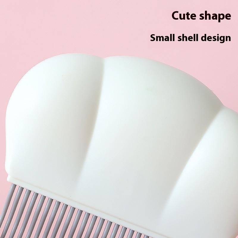 1Pcs Multi-Purpose All Hair Lengths Pet Grooming Brush Shell Shape Self-Cleaning Massage Comb Ergonomic Pet Comb Pet Cat Dog