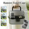 Transparent Hamster Toilet Cage, Portable Handheld Chinchilla Cage Small Animal Carry Cage Sturdy Breathable Pet Carrying Box
