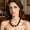 Collier Ras-de-cou Perles Colorées Collier Perles Résine Bohème Épais pour Femmes Bijoux Vacances d'Été Plage