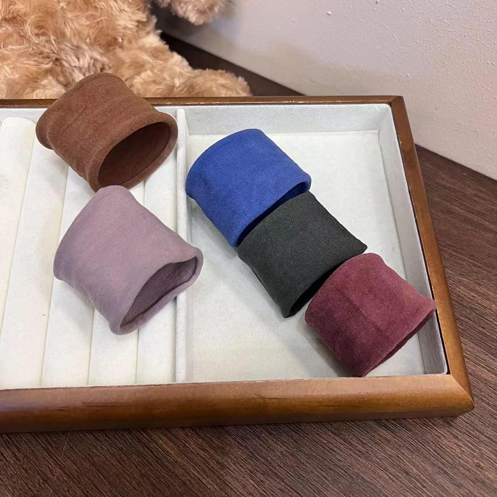 5pcs/set Soft Simple Hair Tie Colorful Seamless Highly Elastic Durable Rubber Band Hair Band Headwear Hair Accessories