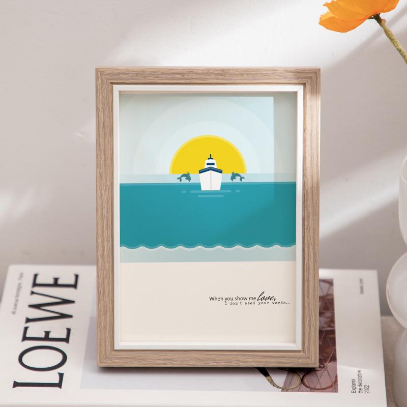 Simple Creative Photo Frame: 5 To 10-inch & A4 Sizes for Desktop & Wall Decoration