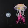 Décoration Méduse d'Aquarium en Silicone Effet Fluorescent Brillant Simulation Méduse Ventouse Texture Douce
