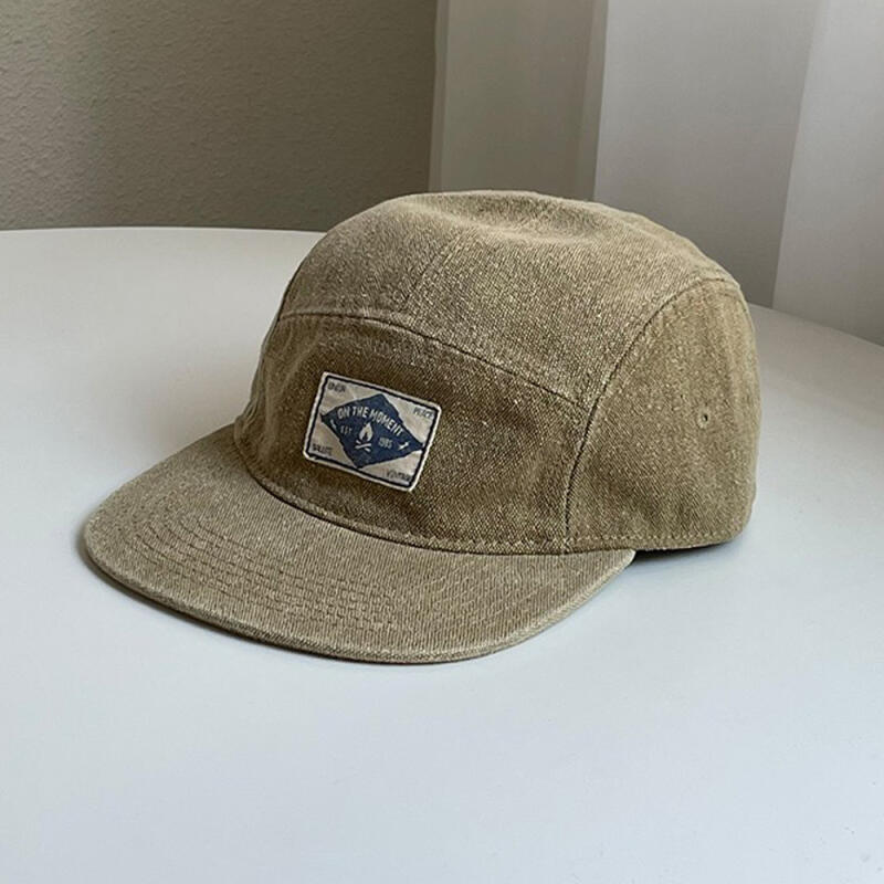 On the Moment Outdoor Washed Denim Camp Cap C1 Beige BEIGE