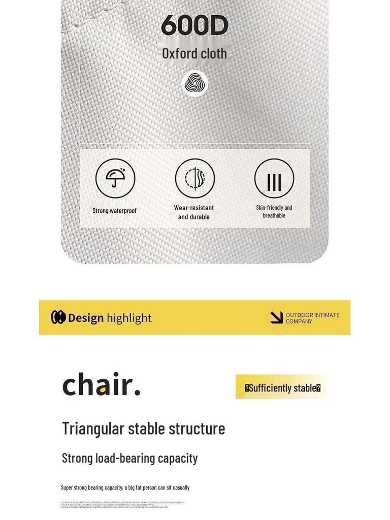 Portable Outdoor Moon Chair for Camping, Picnics, Travel, and Art Sketching