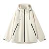 Women's Solid Color Long Sleeved Hooded Outdoor Suit Windproof And Waterproof Thin Jacket
