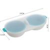 Microwave Eggs Poacher,Double-Cup Egg Boiler,Kitchen Gadget,  Spring Egg Mold,Cooking Tools,Clear Water Lotus Egg Maker