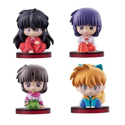 4ks/Sada Anime INUYASHA Figurka Hračka Kikyo Sesshoumaru Higurashi Kagome Kreslená Panenka Dárek pro Děti
