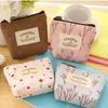 Japan og Korea Liten Frisk Blomstret Sminkepose Pastoral Stil Mini Tegneserie Lerretspose