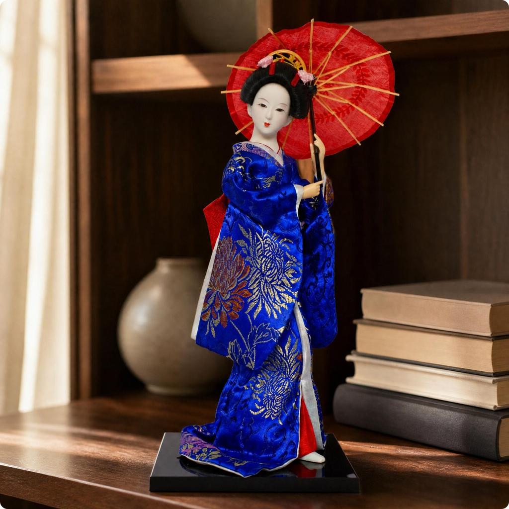 Japanese Geisha Decorative Doll Elegant for Cultural Decor