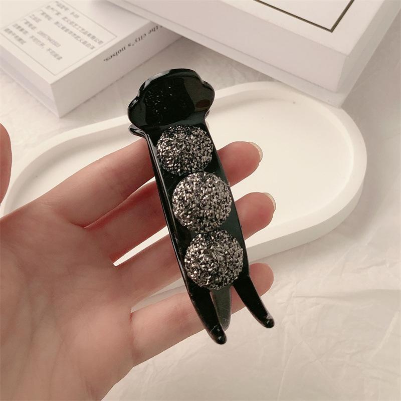 Модные заколки для волос с челкой, акриловые смоляные заколки для волос, заколки для волос чёрный