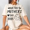 Custom Mama Tshirt, Personalized Our First Mother's Day 2026 Shirt, Mom And Baby Name Tee, 1st Mother's Day Top, New Mom Gift, Chicks Outfit