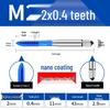 Cobalt Blue Nano-Coated Stainless Steel Spiral Tap Drill Bit Set M2-M8