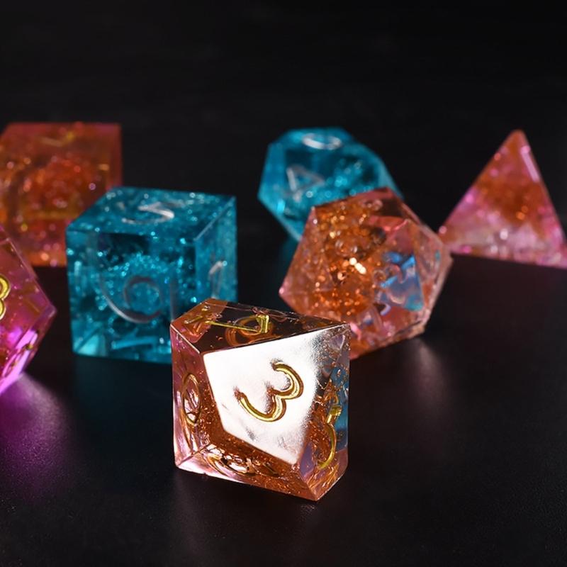 7 Formar Tärningar Filé Kvadrat Triangel Tärningar Form Tärningar Digitalt Spel Silikonform Kristall Epoxiharts Form Kit Konst