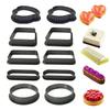 Plastic Perforated Tart Ring Circle DIY Cake Mold Egg Tart Mold Mousse Circle Ring Dessert Bakeware Cutter Cake Decorating Tool