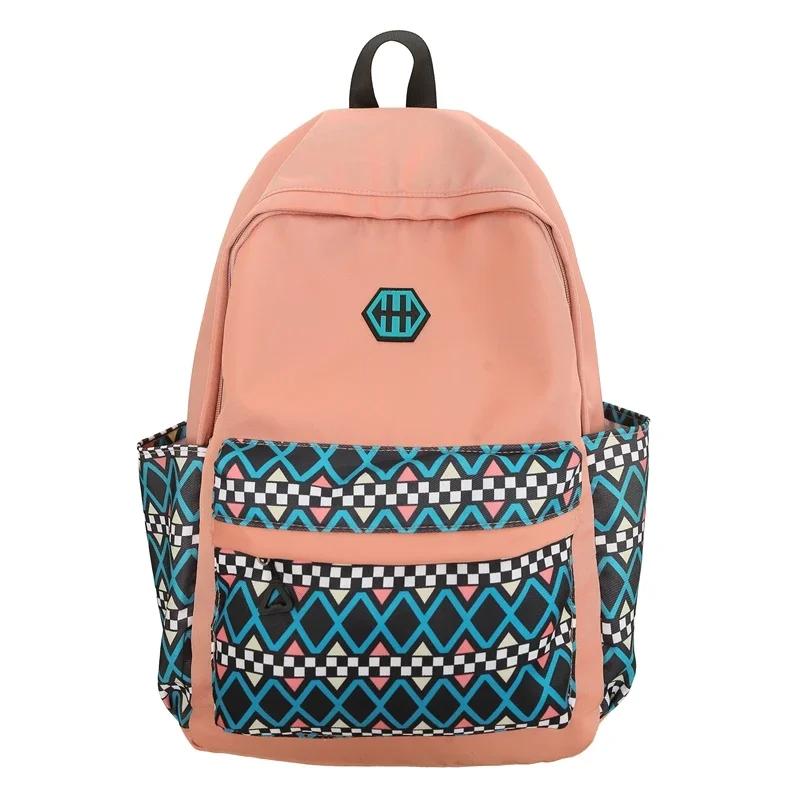 

Геометрический цветной водонепроницаемый нейлоновый рюкзак унисекс большой вместимости сумки-рюкзаки для девочек и мальчиков