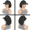 Adjustable Hat Wig with Curly Hair and Ponytail - a Combination of Sporty and Fashionable Synthetic Hat Wigs