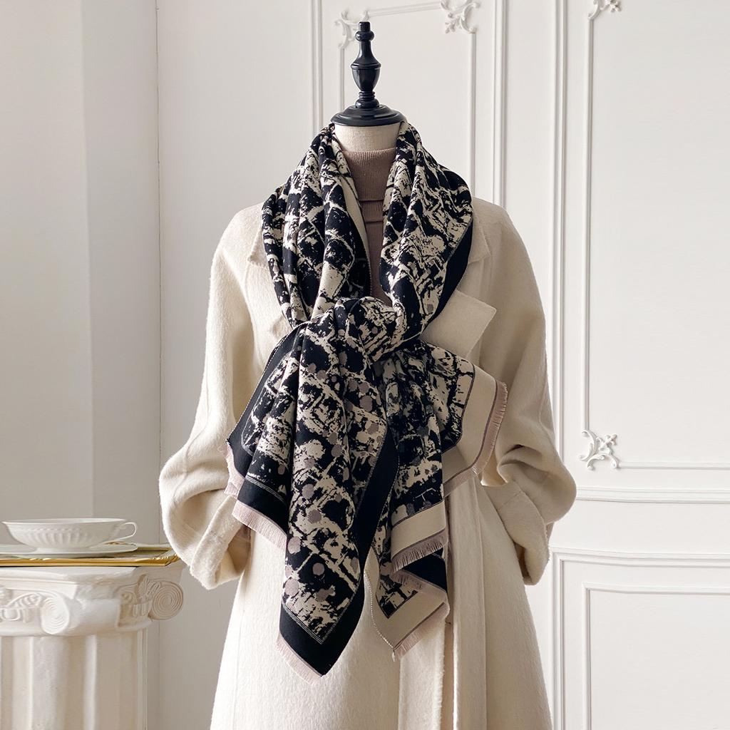 Scarf women's winter explosion imitation cashmere student warm scarf fashionable versatile shawl