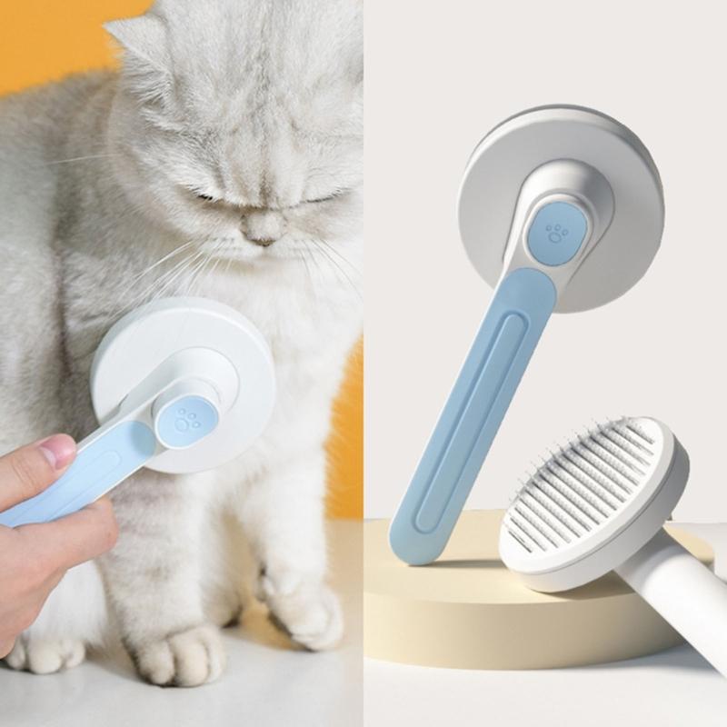 Pet Cat Brush Dogs Comb Self Cleaning Massage Brush for Dogs Hair Removes Tangles Pet Hair Massages Comb Accessories