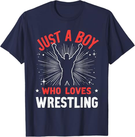 Just A Boy Who Loves Wrestling Boys  Kids Wrestler Boy TShirt Wrestling Lover  Fan Novelty Gifts Short Sleeve Blouses Tees