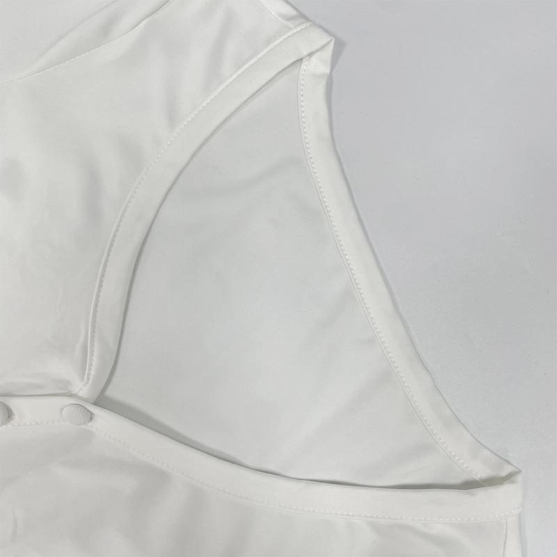 2025 Sommer Ausgestellte Ärmel Geraffte Taille Tief ausgeschnitten Sexy Kleid für Frauen