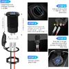 2Pcs 12V/24V Outlet With Voltmeter, Quick Charge 3.0 Dual USB Power Outlet, Waterproof Fast Charge USB Charger Socket DIY Kit For Car Boat Marine (2