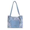 High Value Bag Women'S Trend Line Diamond Shoulder Bag Large Capacity Splicing Tote Bag Commuter Bag