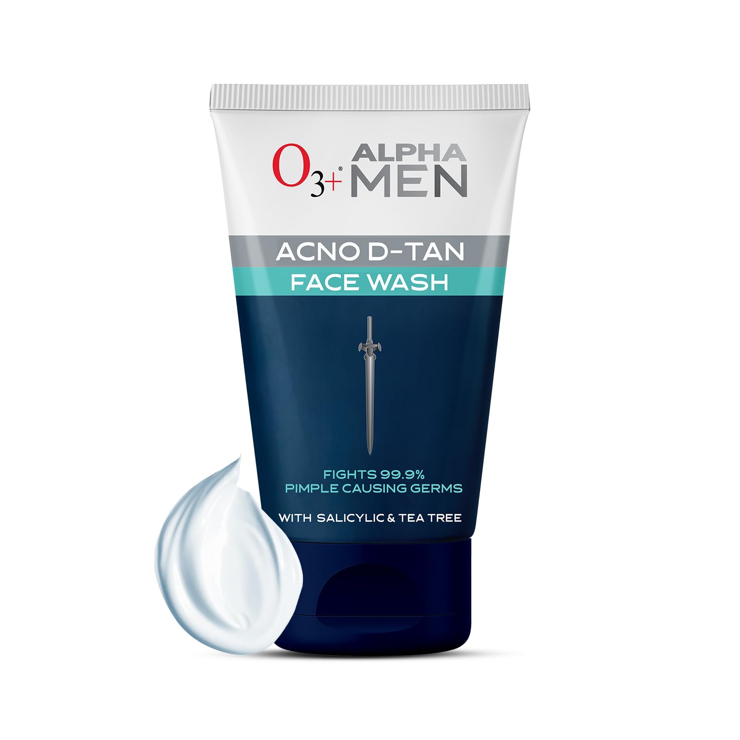 O3+ ALPHA MEN Acno D-TAN Гель для умывания с маслом чайного дерева 100 г для жирной кожи | Детан-гель для умывания для удаления загара | Удаляет акне и загрязнения