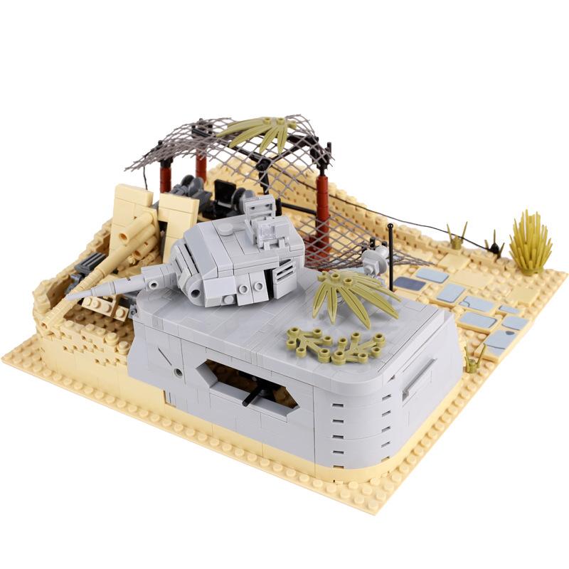 

Военная фигурка, сцена, позиция, зенитная пушка Flak88, Северная Африка, мотоцикл, строительный блок из мелких частиц, игрушка